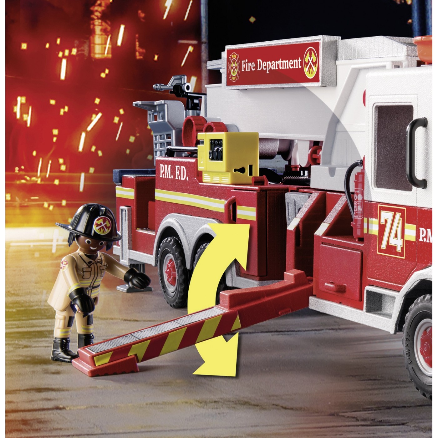 Playmobil City Action US Tower Ladder: Πυροσβεστικό όχημα 70935 φωτογραφία