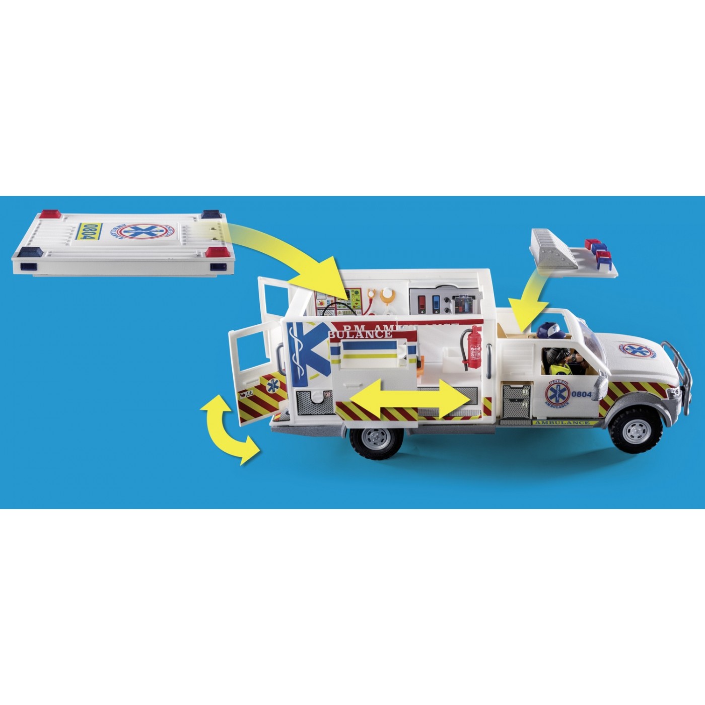 Playmobil City Action US Ambulance: Όχημα Πρώτων Βοηθειών 70936 φωτογραφία