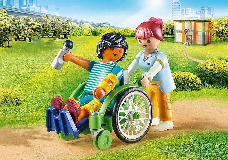 Playmobil City Life Ασθενής με Καροτσάκι 70193 φωτογραφία