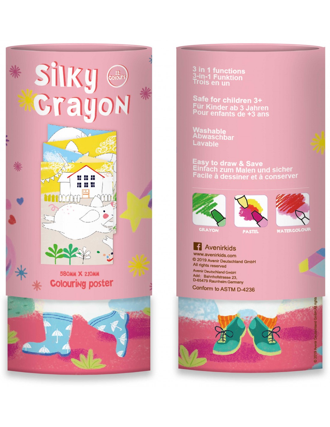 Avenir Μεταξένια Crayons - Silky Crayons Unicorn 60405 φωτογραφία