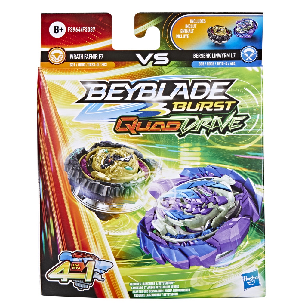 Beyblade Burst QuadDrive Dual Pack Διάφορα Σχέδια F3337 φωτογραφία