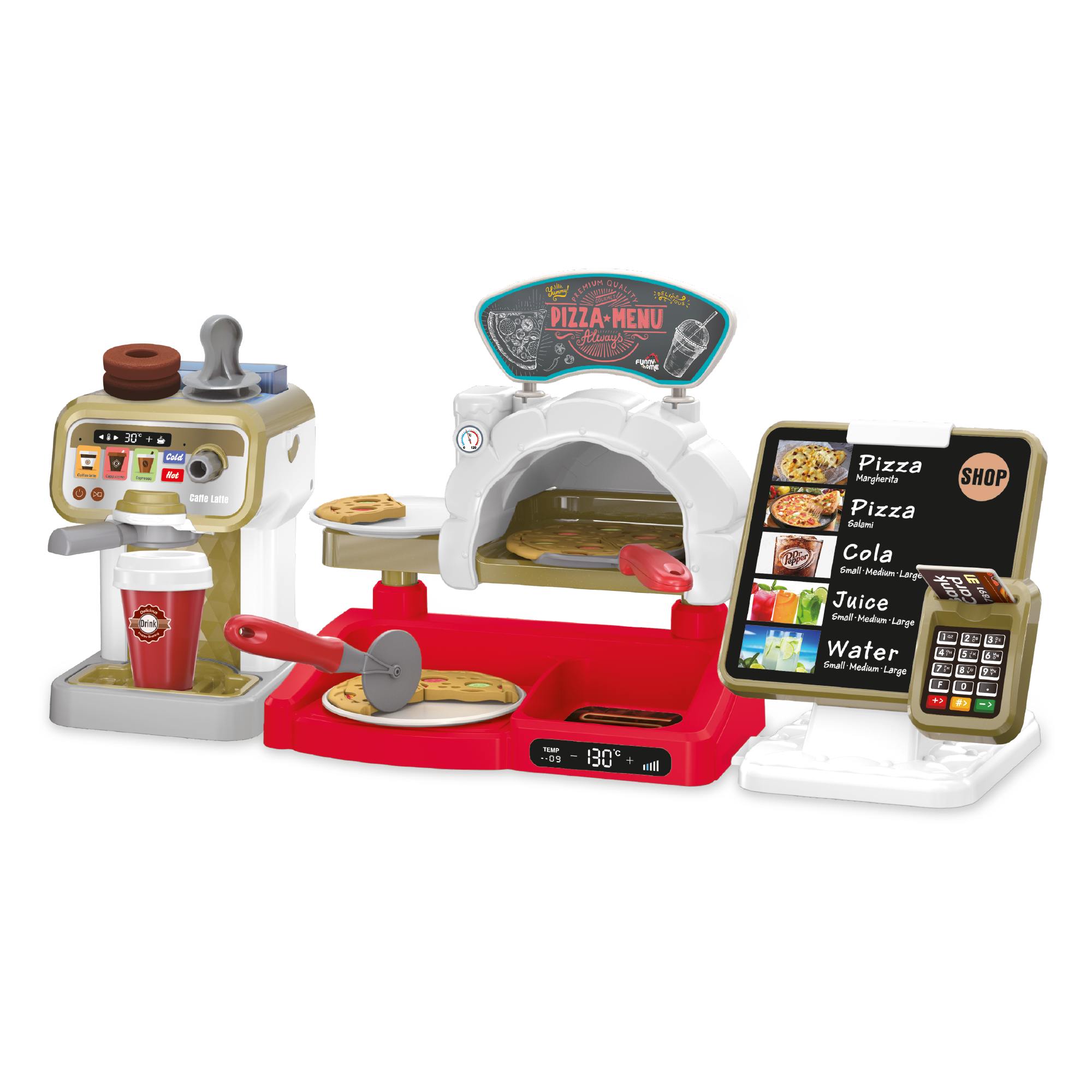 Funny Home Funny Home Pizza Shop με Φούρνο και Ταμείο με Φώτα και Ήχους PRG00785