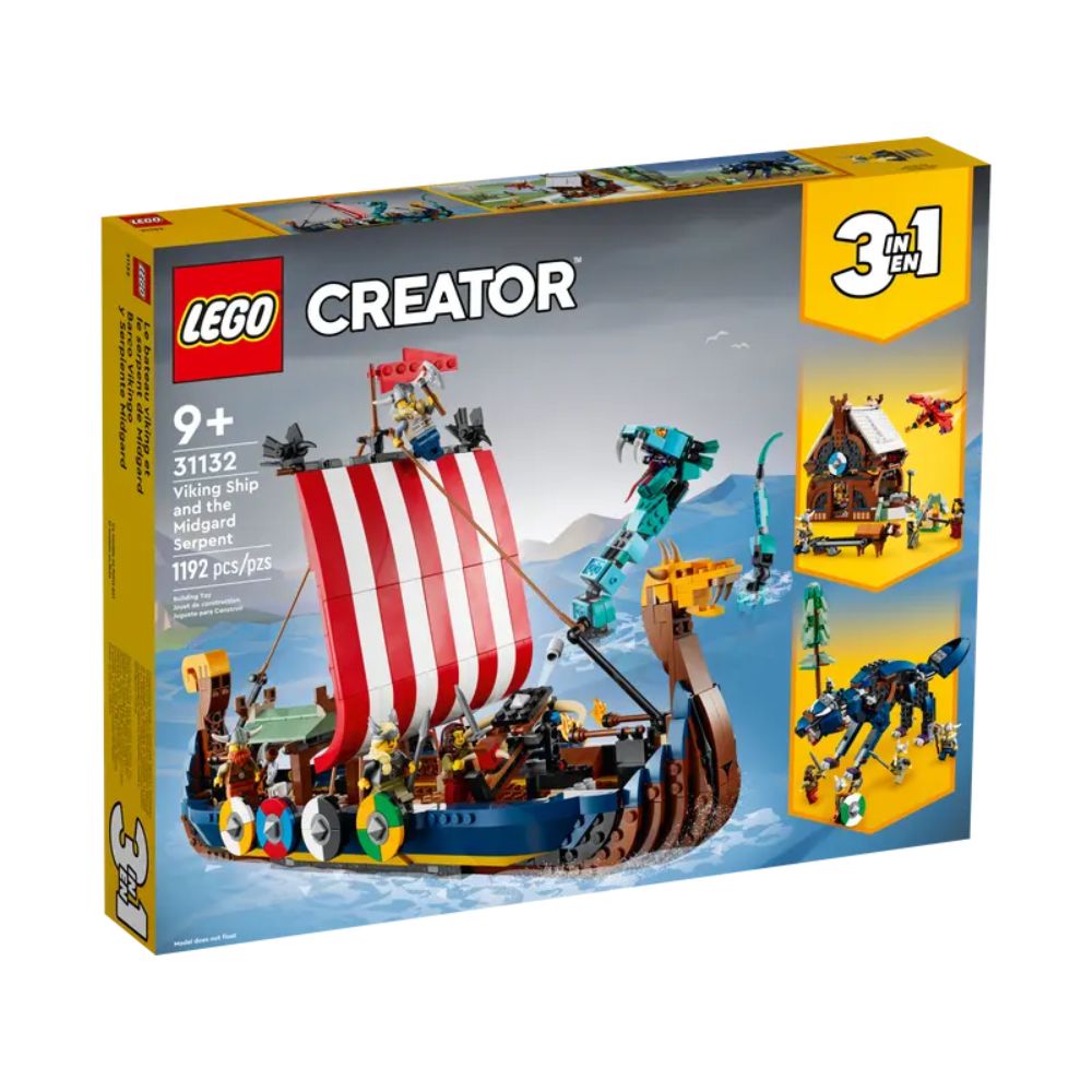 LEGO Creator Πλοίο Βίκινγκ και το Ερπετό Μίντγκαρντ 31132 - LEGO, LEGO Creator