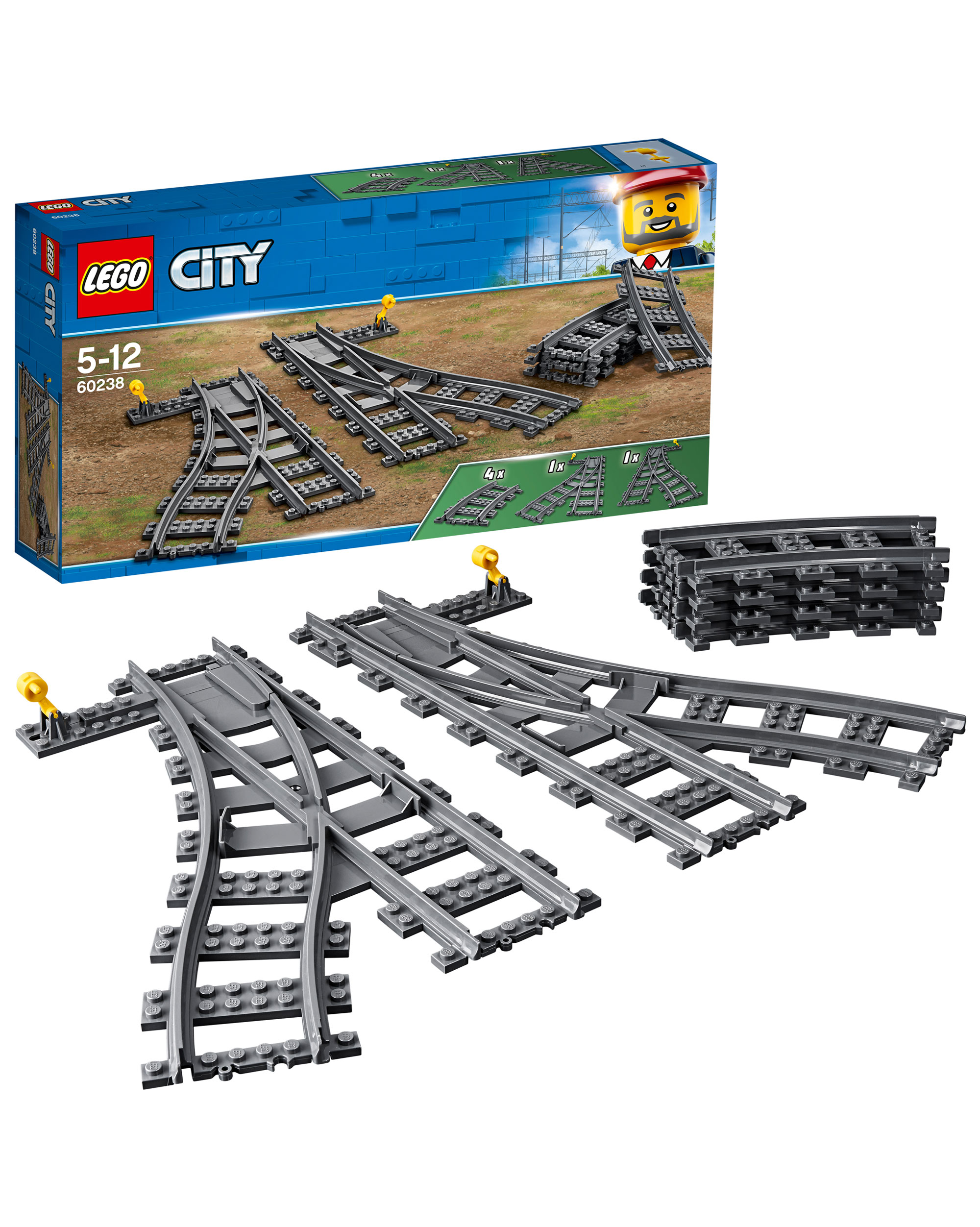 LEGO, LEGO City LEGO City Σιδηροδρομικές Ράγες - Διασταυρώσεις 60238