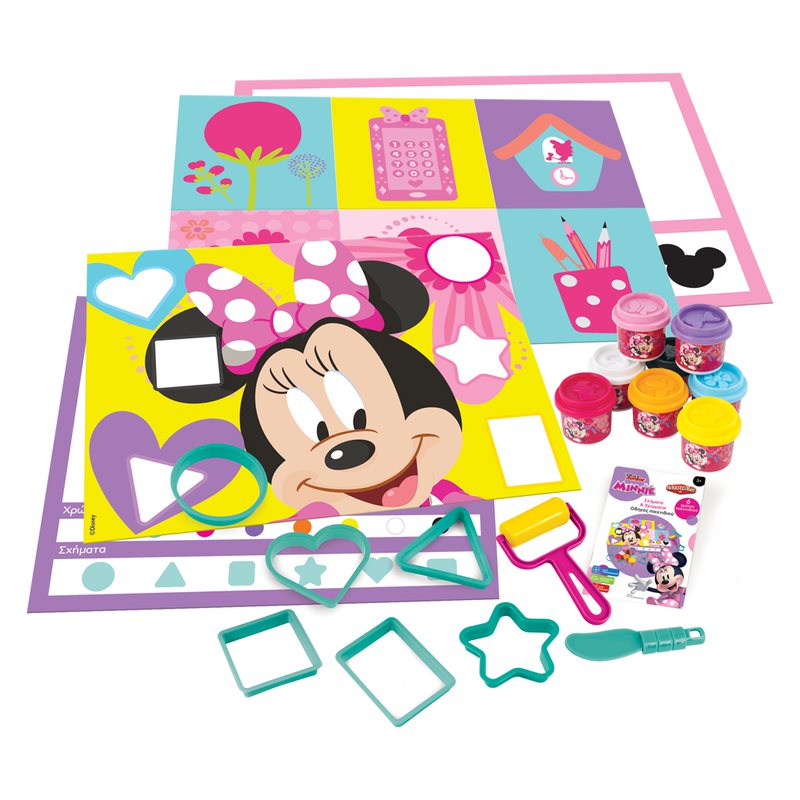 AS Πλαστελίνη Disney Minnie Μαθαίνω Τα Σχήματα Και Τα Χρώματα 8 Βαζάκια Με Καπάκια Καλουπάκια 224gr 1045-03588 φωτογραφία