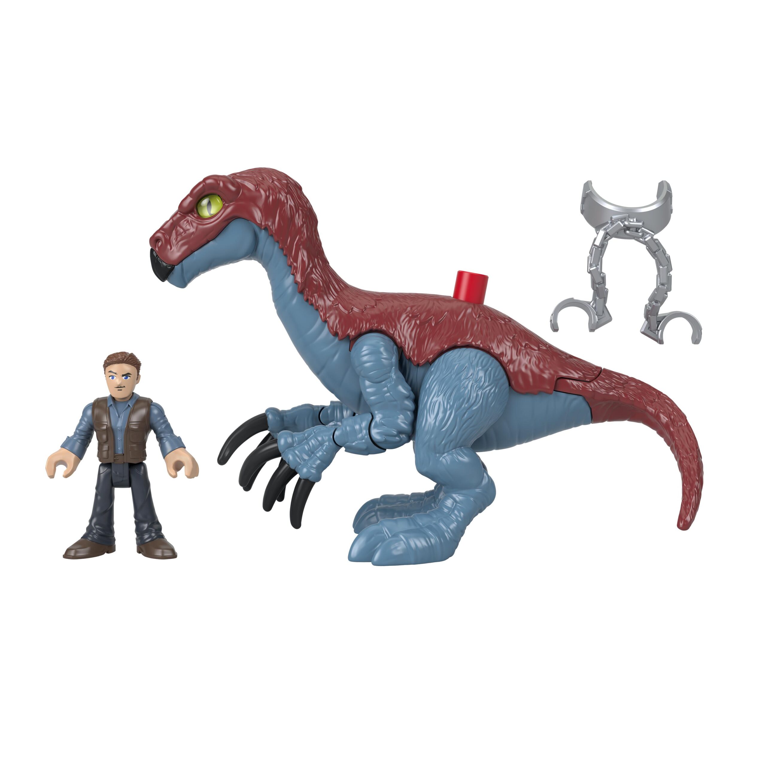 Fisher-Price Imaginext Jurassic World 3 Δεινόσαυρος και Φιγούρα 2 Σχέδια GVV65 φωτογραφία