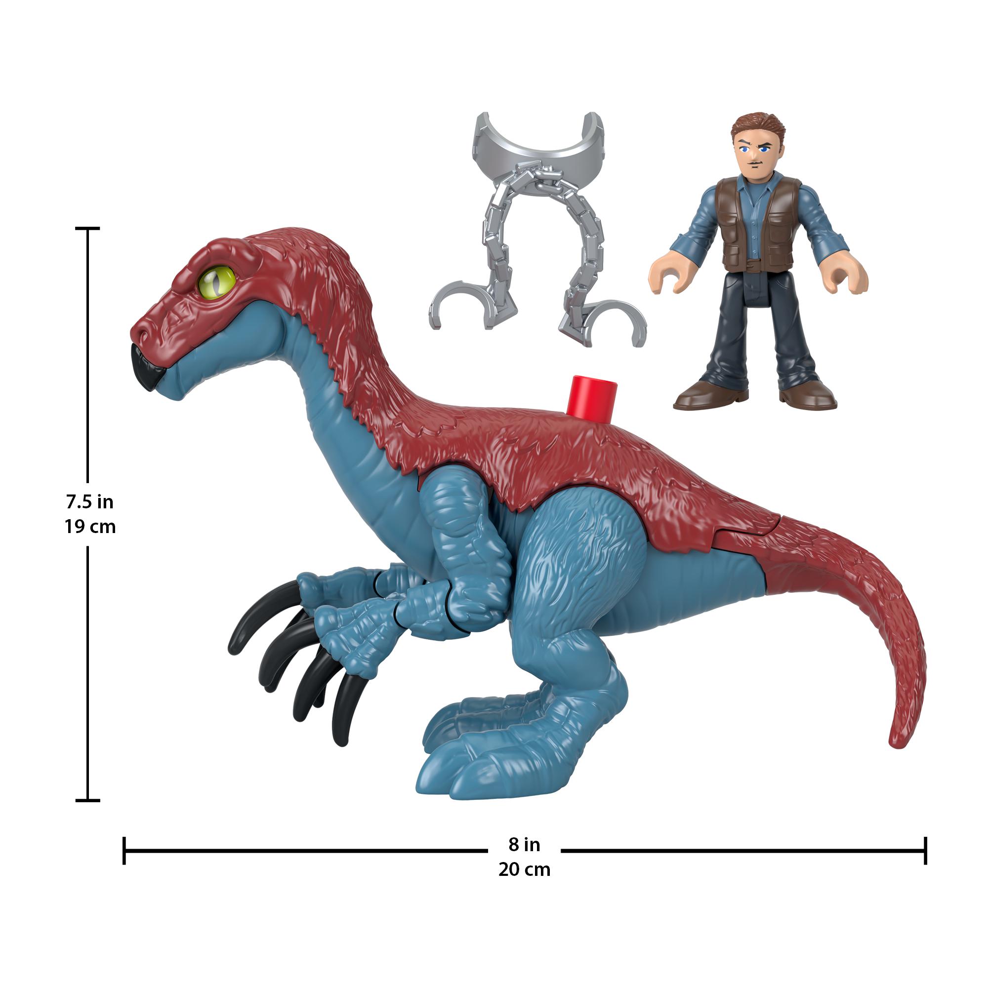 Fisher-Price Imaginext Jurassic World 3 Δεινόσαυρος και Φιγούρα 2 Σχέδια GVV65 φωτογραφία