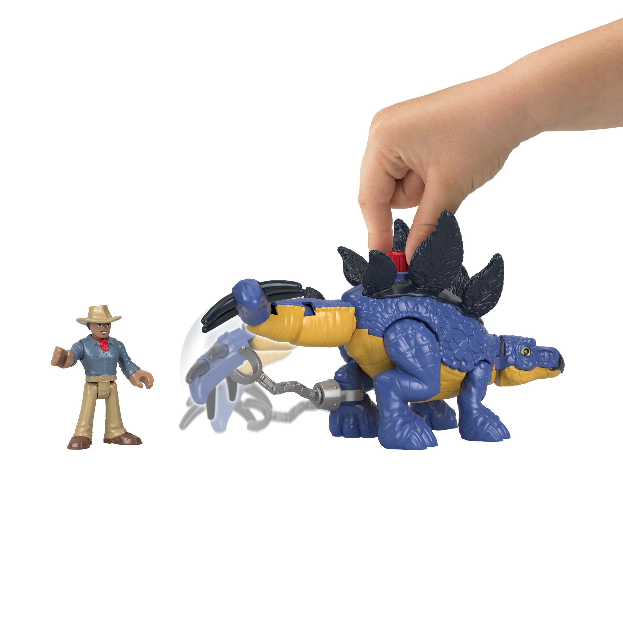 Fisher-Price Imaginext Jurassic World 3 Δεινόσαυρος και Φιγούρα 2 Σχέδια GVV65 φωτογραφία