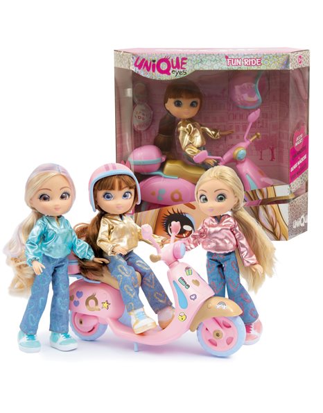 Unique Eyes Fun Ride Κούκλα με Σκούτερ 3 Σχέδια MYM11000 φωτογραφία