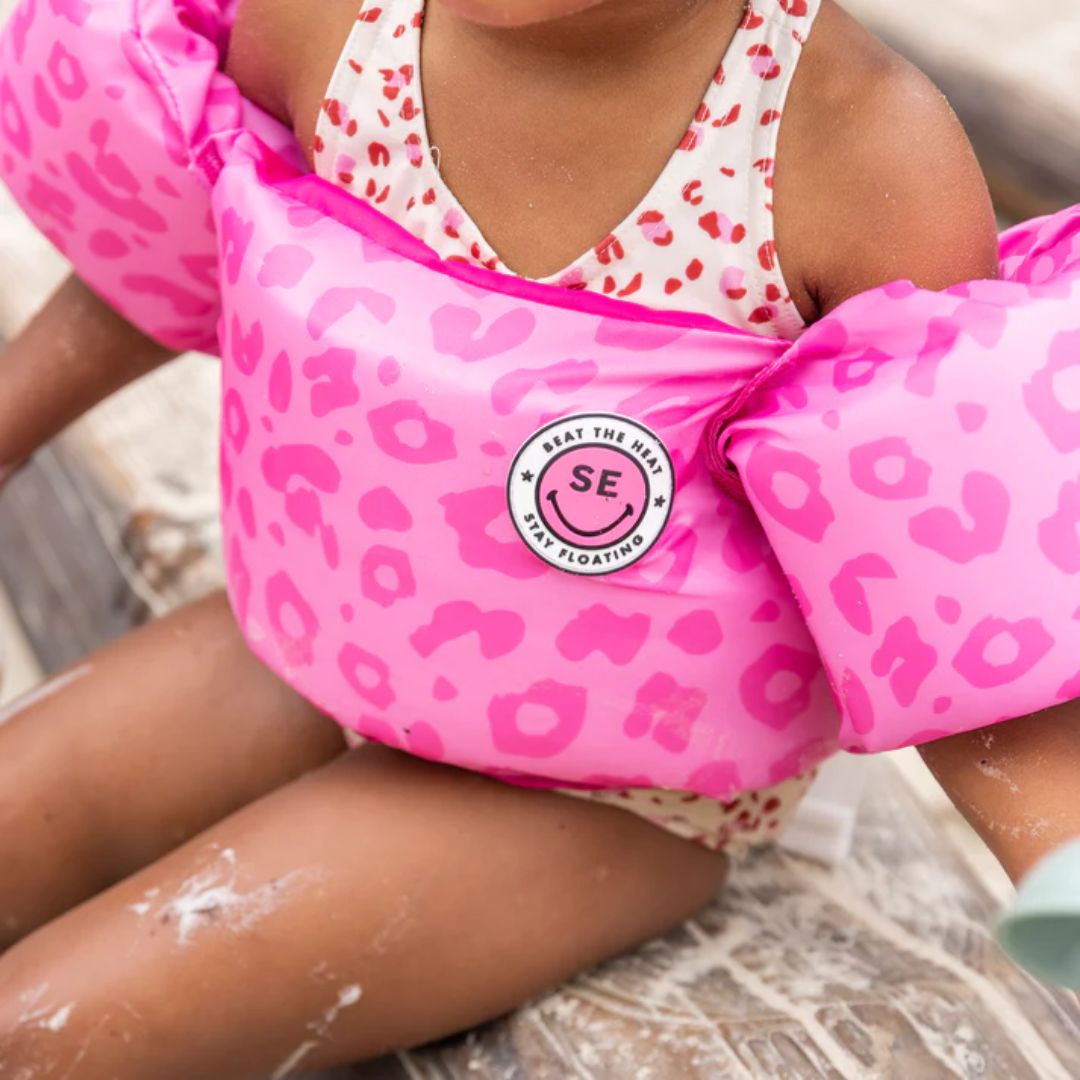 Swim Essentials: Μπρατσάκια με Σωσίβιο για 15-30 κιλά "Pink Leopard" SWE-2020SE139 - Swim Essentials