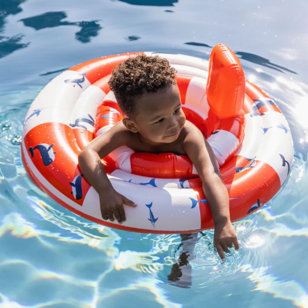 Swim Essentials: Σωσίβιο ⌀69εκ. 0-1 ετών "Red-white Whale Life Boy" SWE-2020SE153 - Swim Essentials