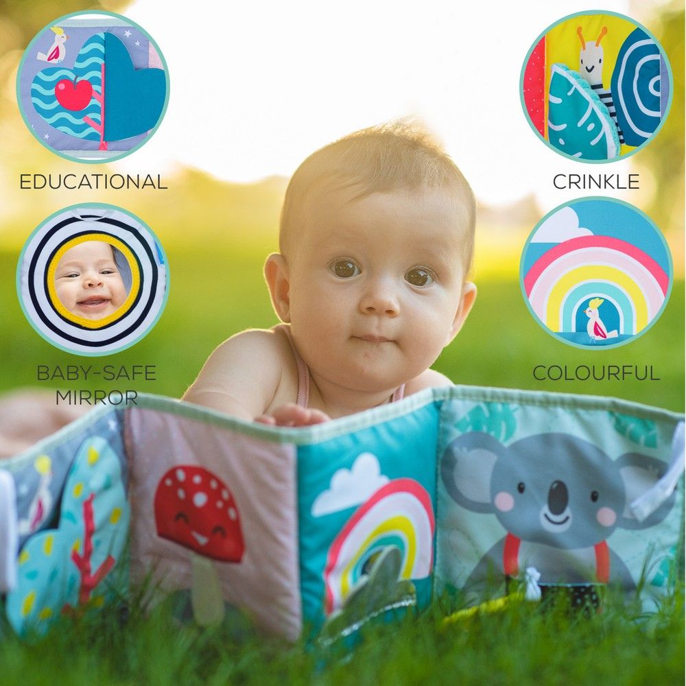 Taf Toys Koala Clip-on Pram Book Μαλακό Βρεφικό Βιβλίο Δύο Όψεων T-12615 - Taf Toys