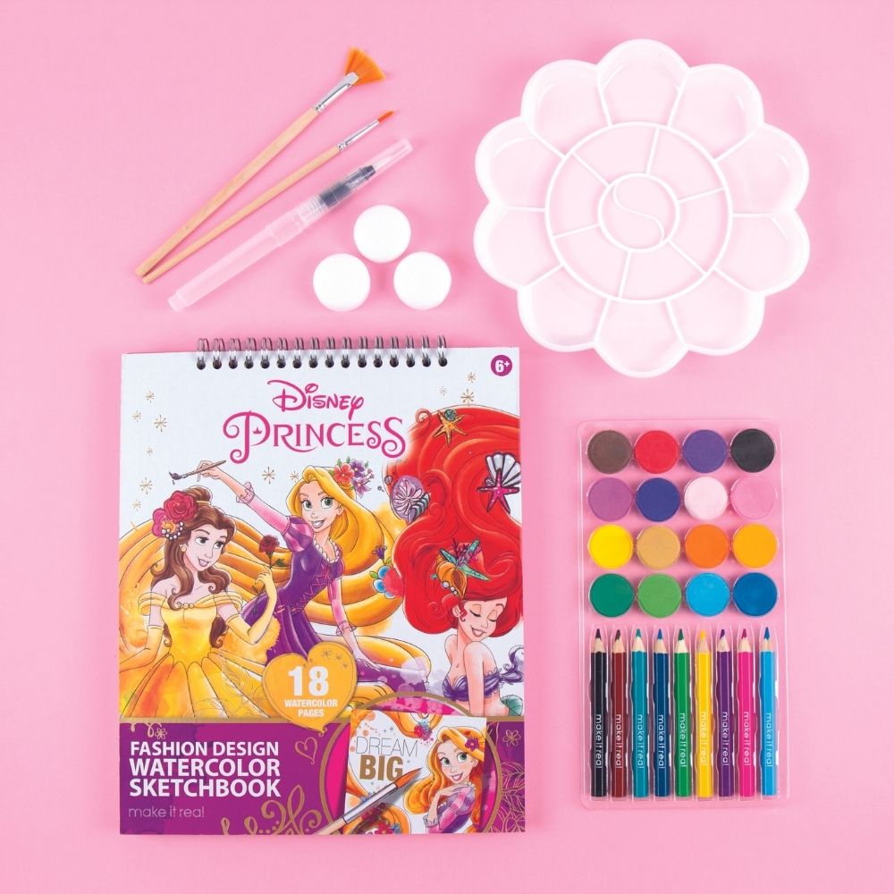 Make it Real Disney Princess: Fashion Design Deluxe Set Watercolor (4252) - Make it Real
