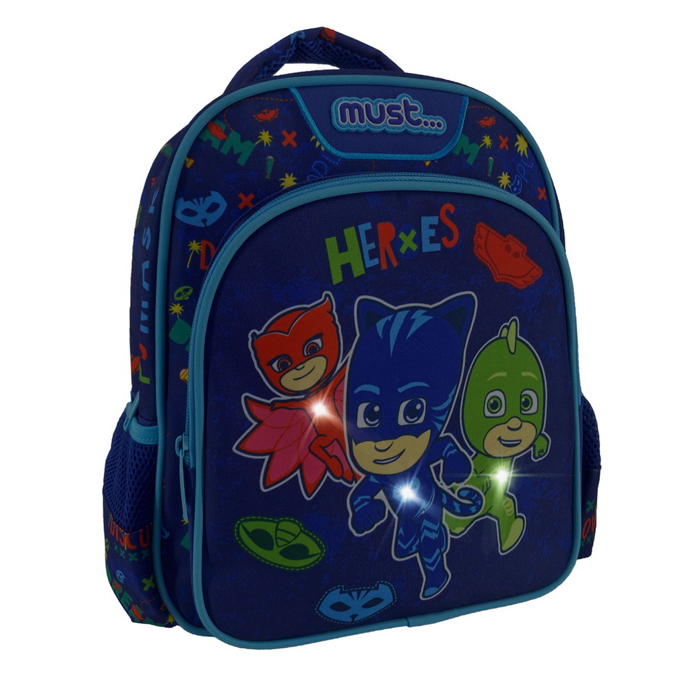 Σχολική Τσάντα Πλάτης Νηπίου PJ Masks Heroes Must 2 Θήκες  000484273 - Must