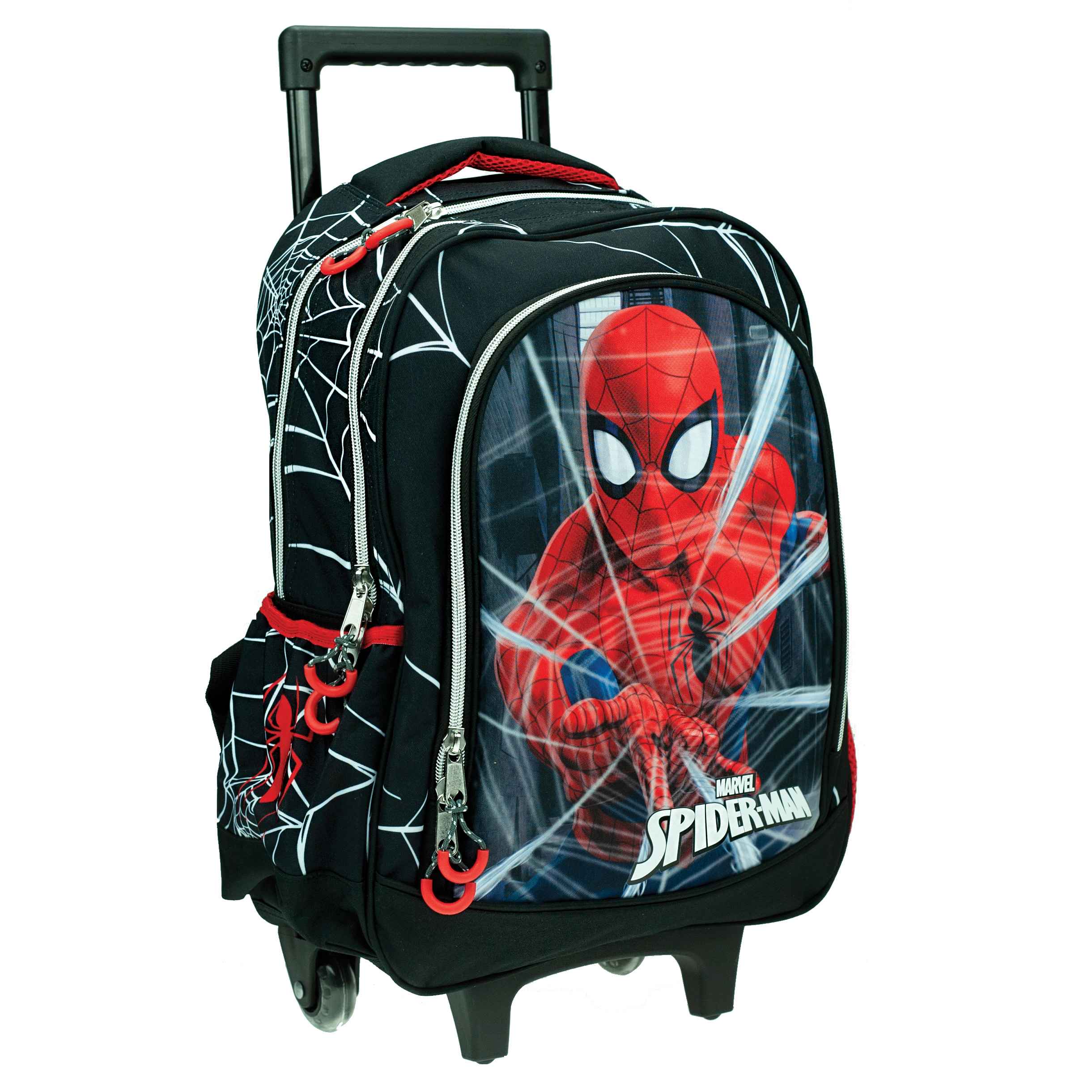 Gim Τσάντα Δημοτικού Trolley Spiderman Black City 337-05074 - Gim