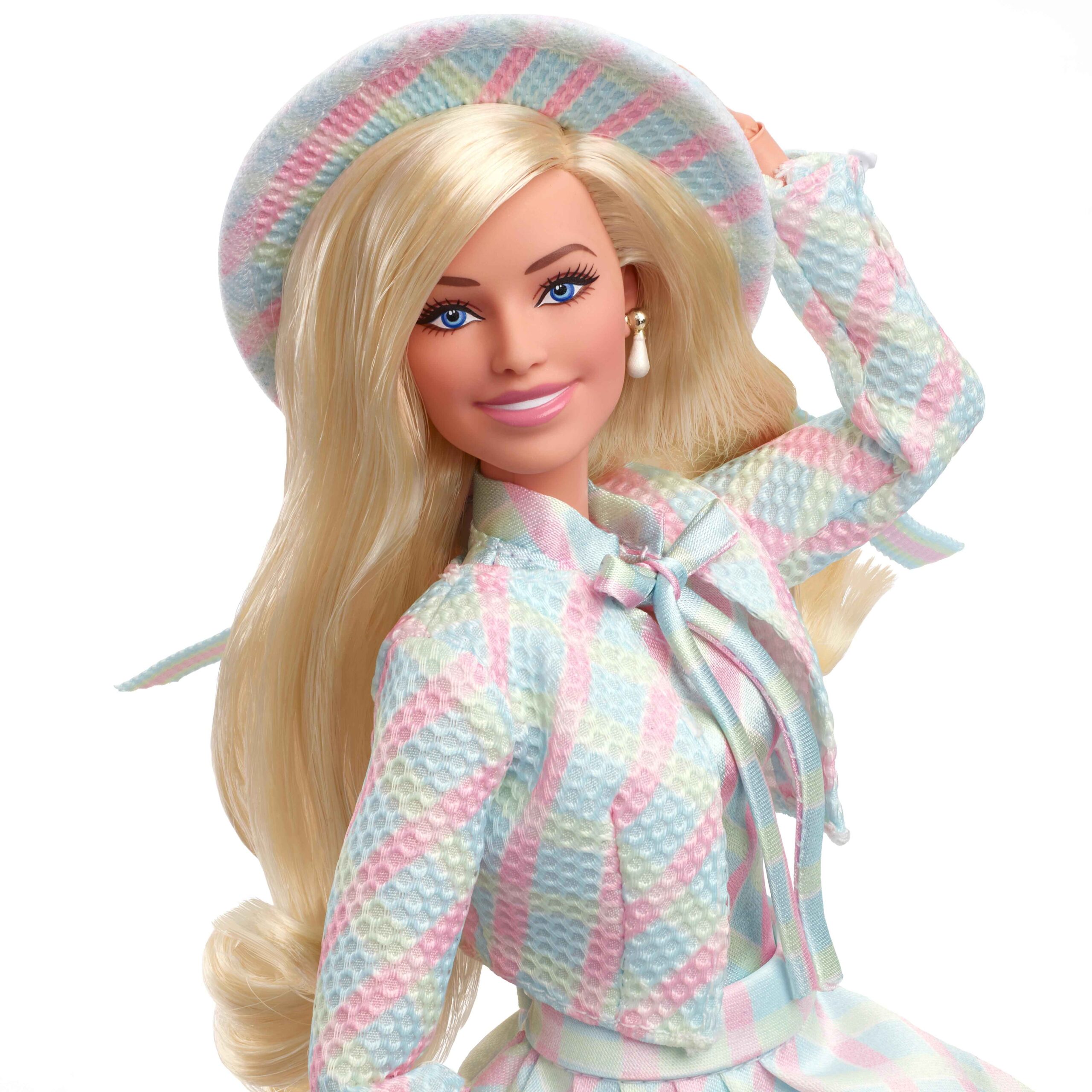 Barbie The Movie Κούκλα Barbie Blue Plaid Matching Set HRF26 - Barbie