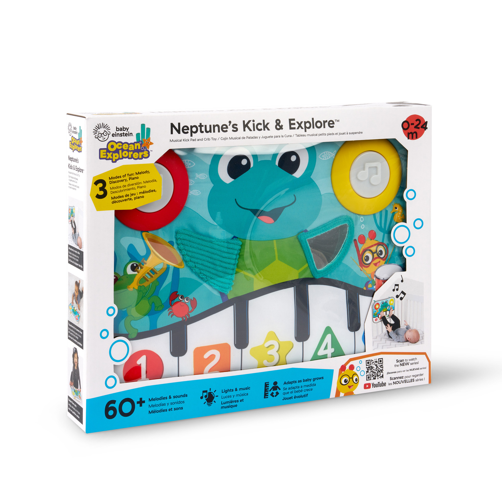 Baby Einstein Kids II Neptune’S Kick & Explore Musical Kick Pad And Crib Toy-Παιχνίδι 12926 - Baby Einstein