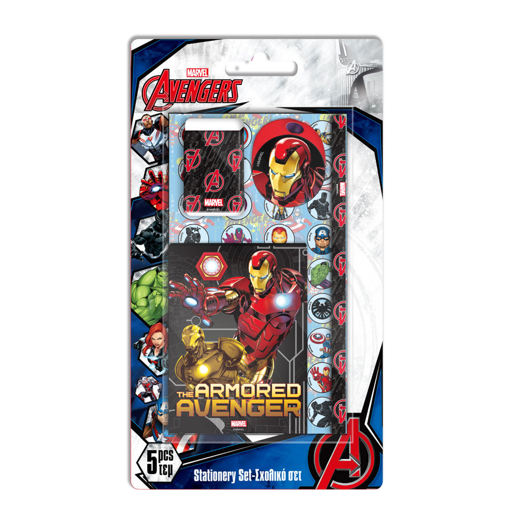 Avengers Σχολικο Σετ Avengers 5 Τμχ. 000506127