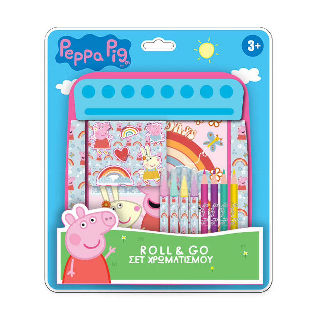 Σετ Χρωματισμού Peppa Pig Roll & Go 21x24,5 εκ. 000482768 - Peppa Pig