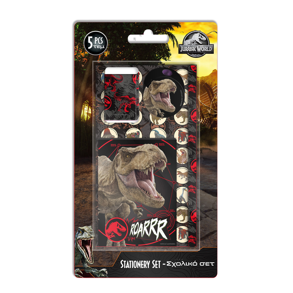 Jurassic World Σχολικό Σετ Jurassic World 5 Τμχ. 000570928