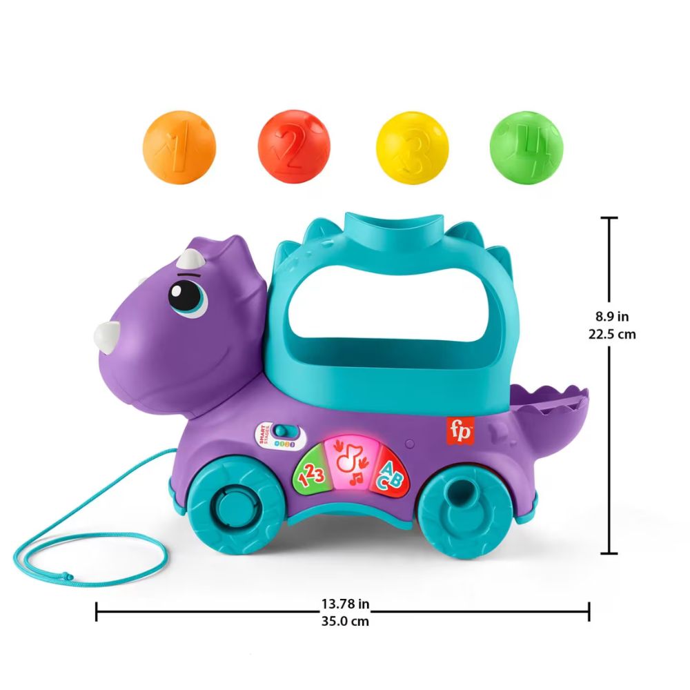 Λαμπάδα Fisher Price Εκπαιδευτικό Συρόμενο Δεινοσαυράκι HNR55 - Fisher-Price