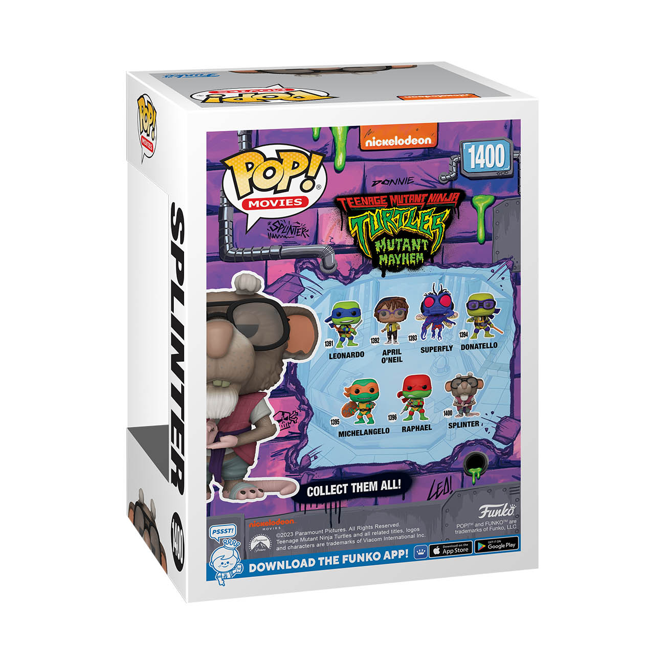 Funko Pop! Movies: Teenage Mutant Ninja Turtles Mutant Mayhem - Splinter #1400 Vinyl Figure - Funko Pop!