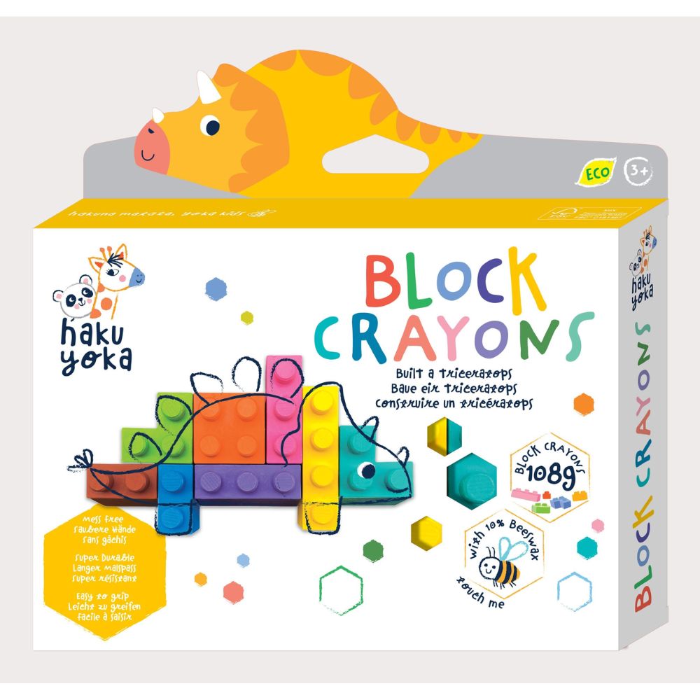 Haku Yoka Block Crayons - Triceratops CP223090 - Haku Yoka