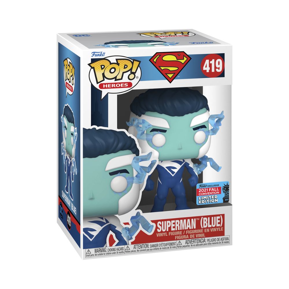 Funko Pop! Heroes: DC - Superman Blue Convention Special Edition #419 Vinyl Figure 58593 - Funko Pop!