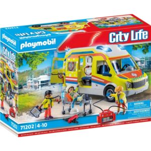 Playmobil Ασθενοφόρο Με Διασώστες 71202 - Playmobil City Life