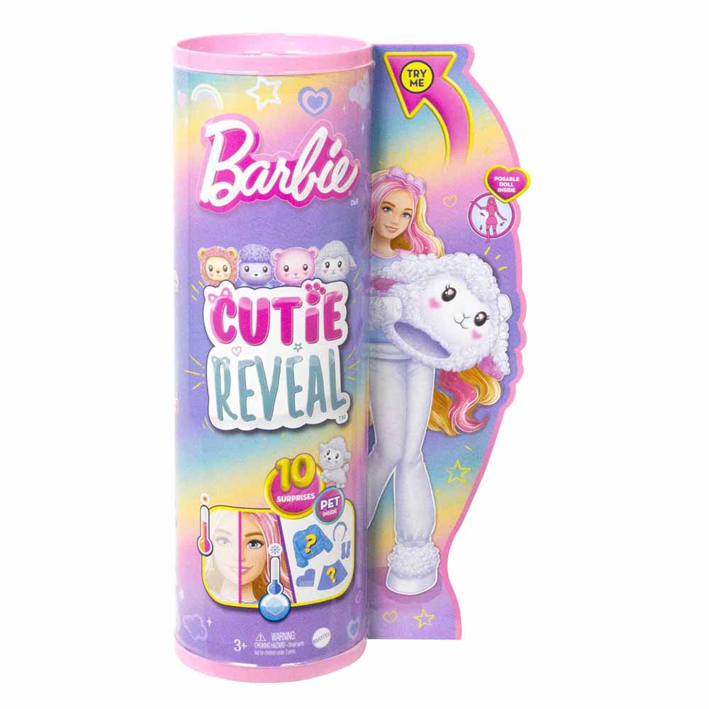 Barbie Cutie Reveal Κούκλα Και Αξεσουάρ, Cozy Cute Tees Προβατάκι Με Μπλουζάκι 'Dream' HKR03 - Barbie