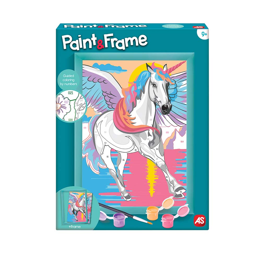 Paint & Frame Ζωγραφίζω Με Αριθμούς Magic Unicorn 1038-41016 - AS Company