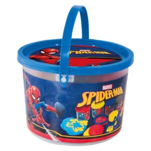 AS Πλαστελίνη Marvel Spiderman Κουβαδάκι Με 4 Βαζάκια Και 8 Εργαλεία 200g 1045-03603 - AS Company