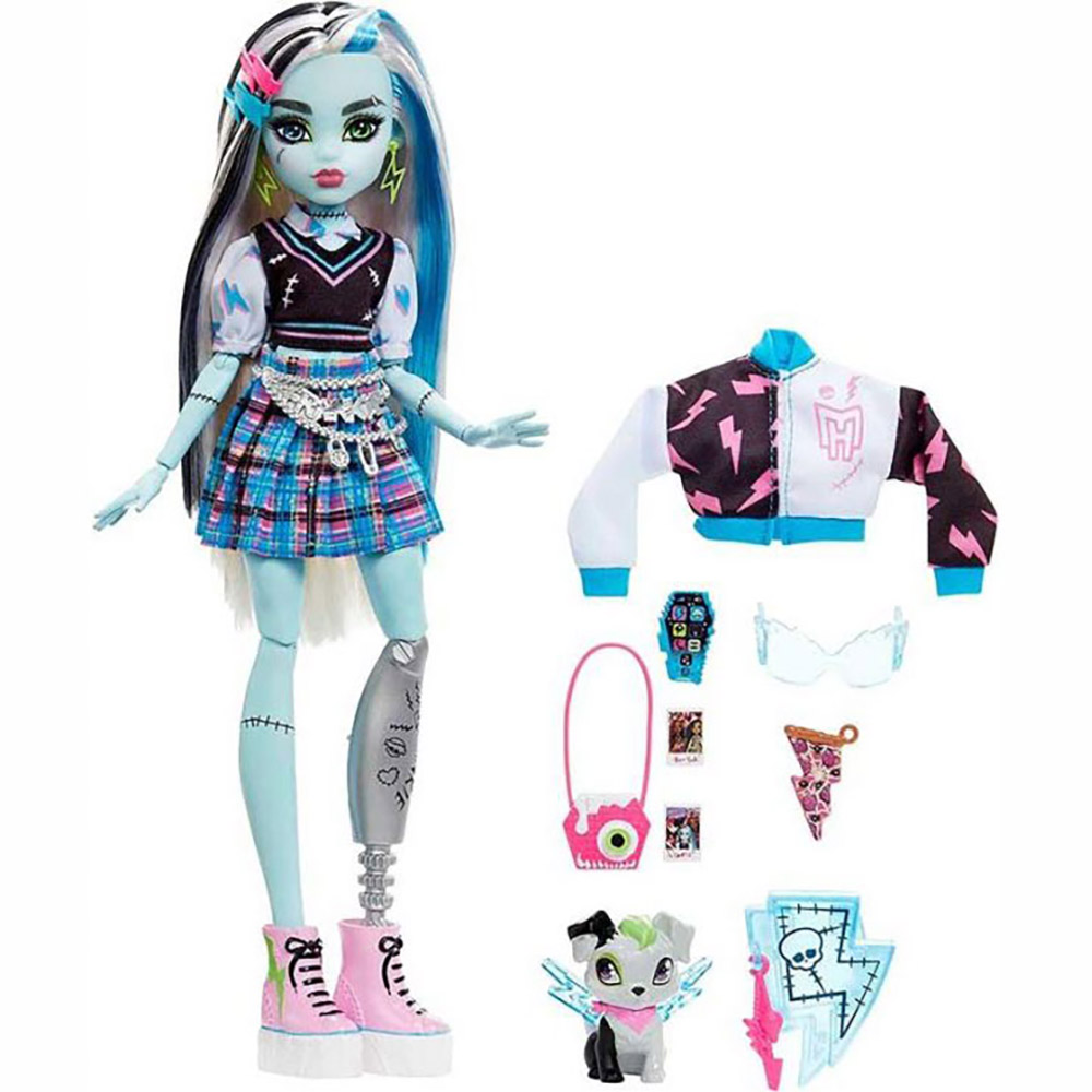 Λαμπάδα Κούκλα Monster High - Frankie Stein™ & Watzie Pet HHK53 - Monster High