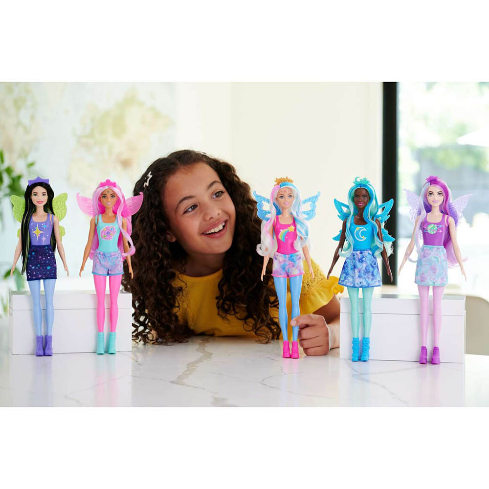 Barbie Κούκλα Color Reveal Με 6 Εκπλήξεις, Σειρά Με Νεράιδες (5 σχέδια) HJX61 - Barbie
