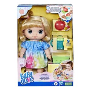 Baby Alive Fruity Sips Doll, Apple Κούκλα Ξανθιά F7356 - Baby Alive