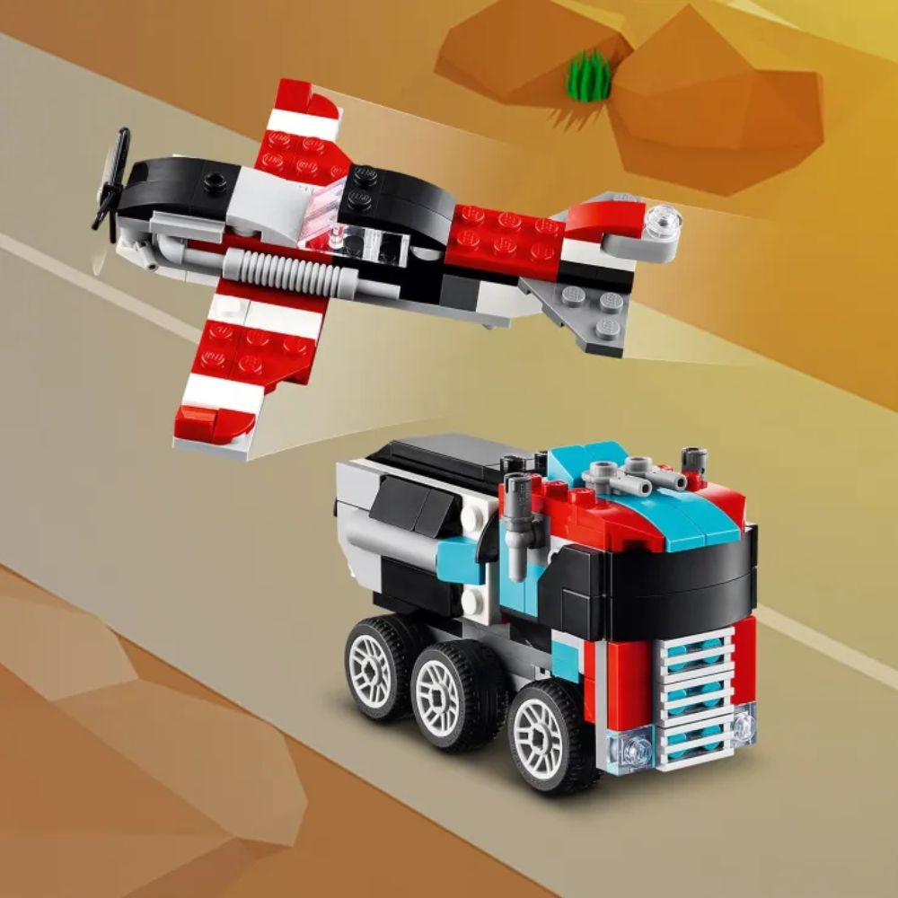 LEGO Creator 3 in 1 Flatbed With Helicopter 31146 - LEGO Creator