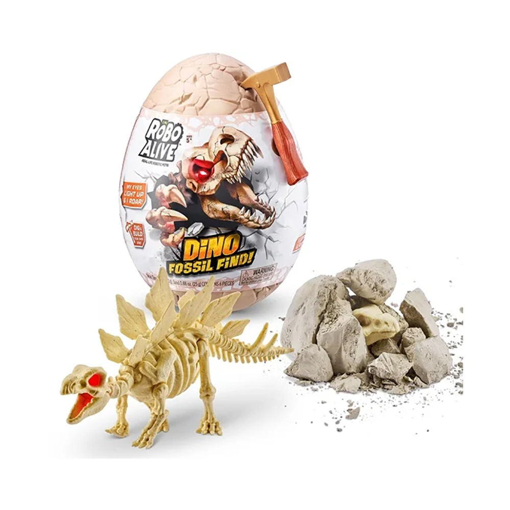 Λαμπάδα Αυγό Dino Fossil Robo Alive Series 1 (4σχεδ.)/1/12 11807156 - ROBO ALIVE