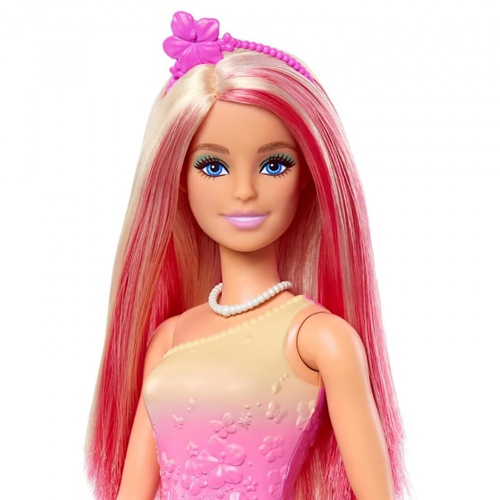 Λαμπάδα Barbie νέα πριγκίπισσα - ροζ ανταύγιες HRR08 - Barbie