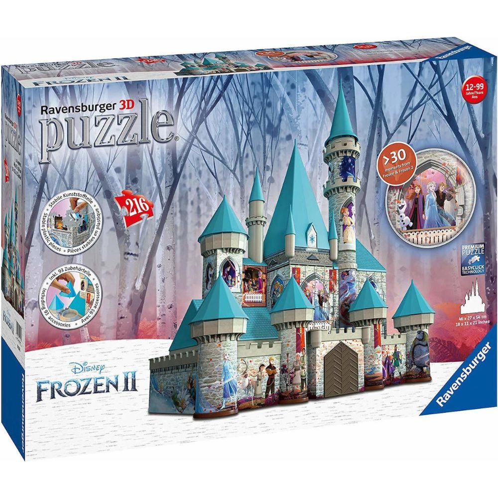 Ravensburger - Puzzle Frozen II Castle 3D 216 Κομμάτια, 11156 - Ravensburger