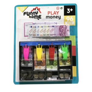Funny Home - Σετ ταμειακής με χαρτονομίσματα και κέρματα ευρώ - Funny Home