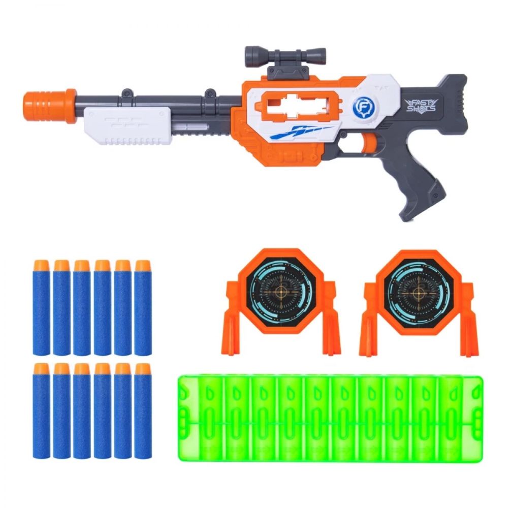 Fast Shots - Zephyr Xtreme με 12 αφρωδη βελακια και 2 στοχους, 590059 - Just Toys