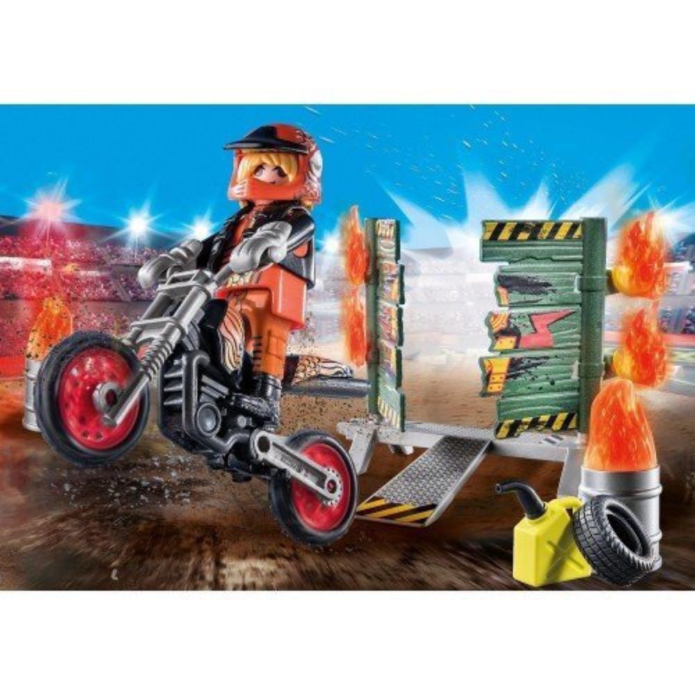Playmobil - Stunt Show Ακροβατικά με Μηχανή Motocross, 71256 - Playmobil, Playmobil Starter Pack
