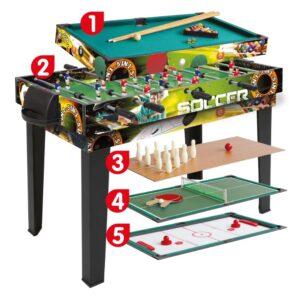 Sun & Sport Επιτραπέζιο Πολλαπλών Παιχνιδιών 5 σε 1 PRG00172 - Sun & Sport