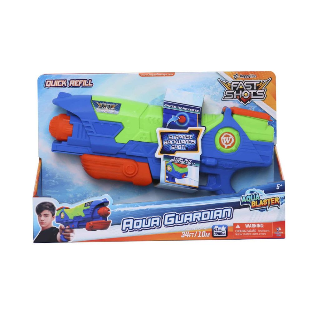 Fast Shots - Aqua Guardian Νεροπίστολο με Δοχείο 1200ml, 580023 - Just Toys