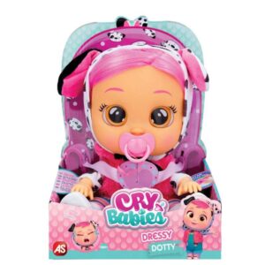 Cry Babies - Κλαψουλίνια Dressy Διαδραστική Κούκλα Dotty, 4104-80997 - Cry Babies
