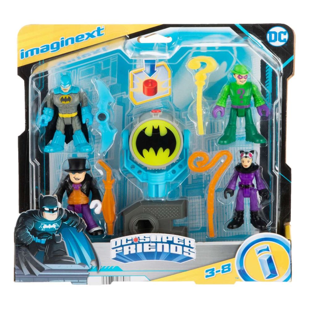 Fisher-Price, Imaginext – Bat-Tech Bat-Signal Φιγούρες Σετ των 4 HFD47 - Fisher-Price