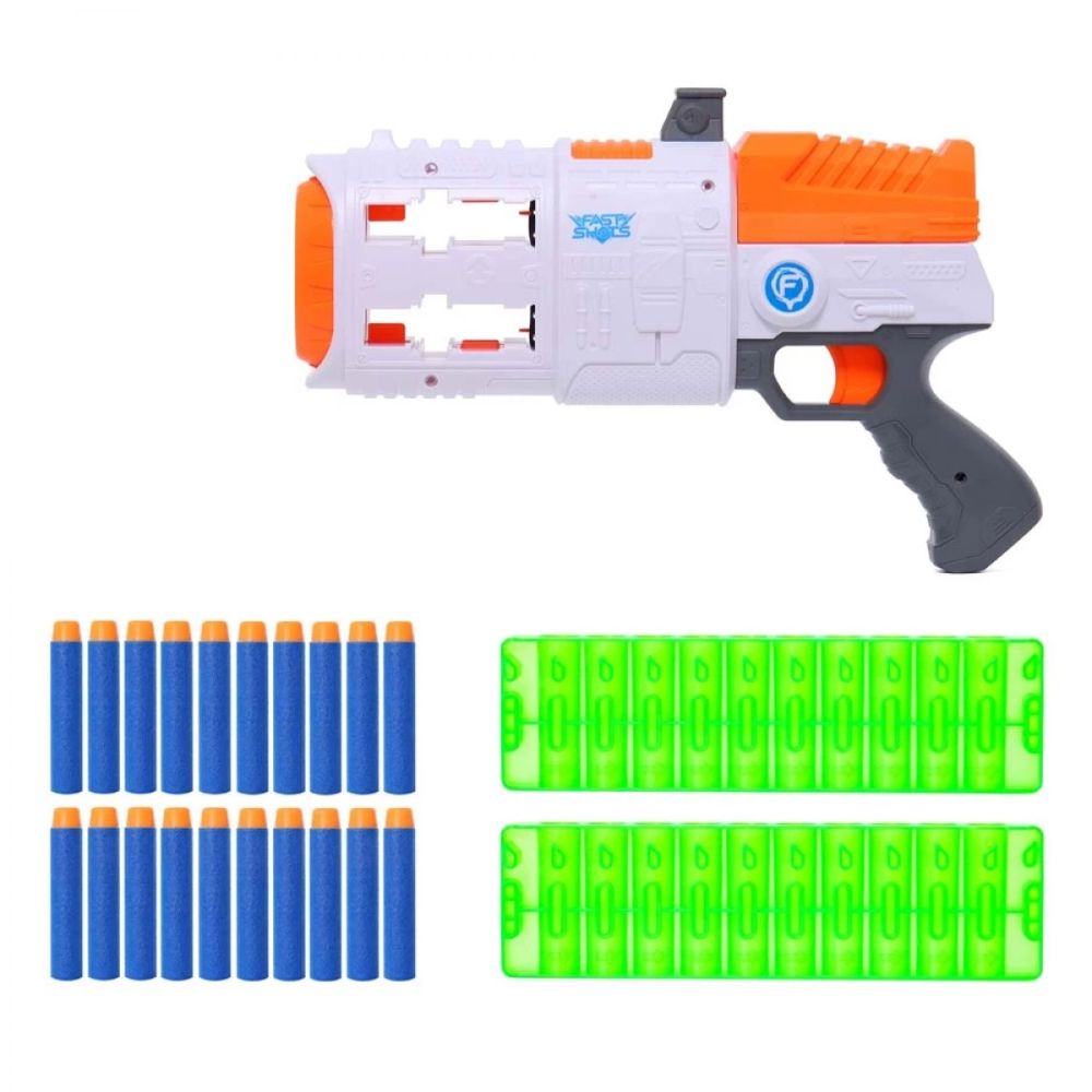 Fast Shots - Cross Combat Elite With 20 Foams Darts And 2 Cartridges, 590080 - Just Toys