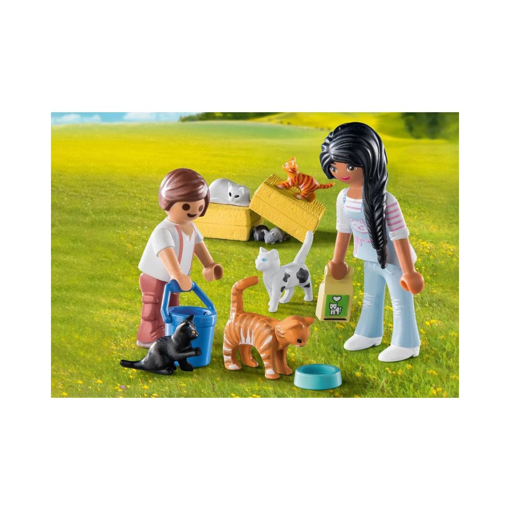 Playmobil Country - Οικογένεια με γατούλες, 71309 - Playmobil, Playmobil Country