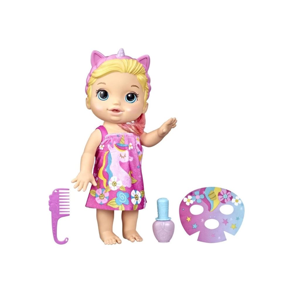 Baby Alive - Glam Spa Unicorn Baby Doll - Blonde Hair, F3564 - Baby Alive
