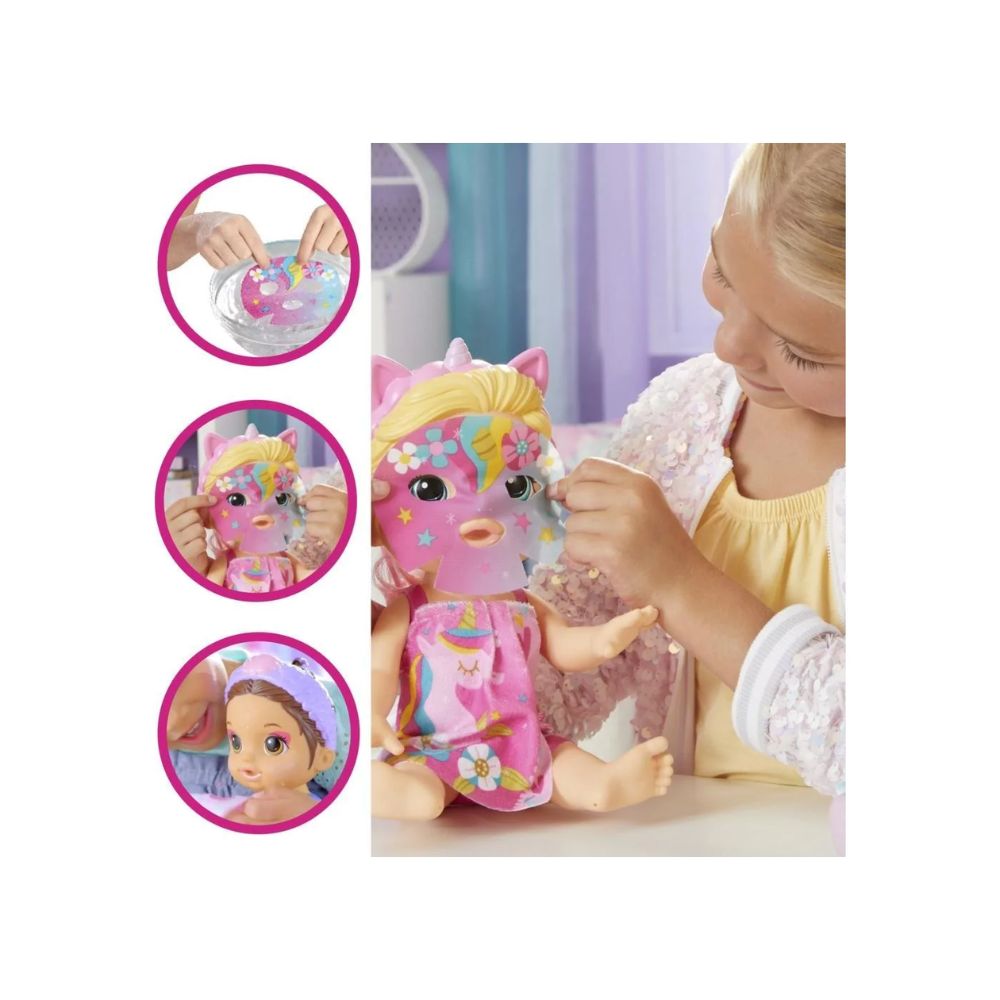 Baby Alive - Glam Spa Unicorn Baby Doll - Blonde Hair, F3564 - Baby Alive